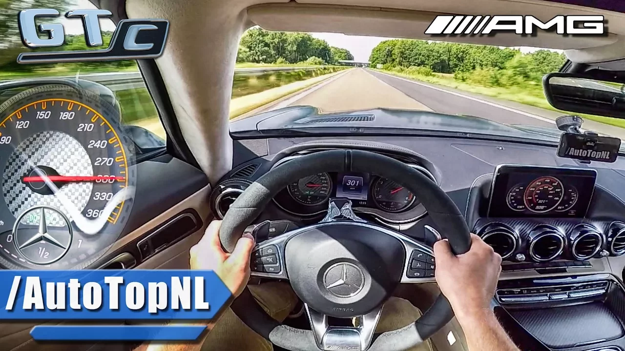 Mercedes AMG GTC ACCELERATION & SPEED 301km/h AUTOBAHN POV by AutoTopNL