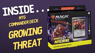 Inside…March of the Machine Commander Deck: GROWING THREAT Magic The Gathering (4K60fps)
