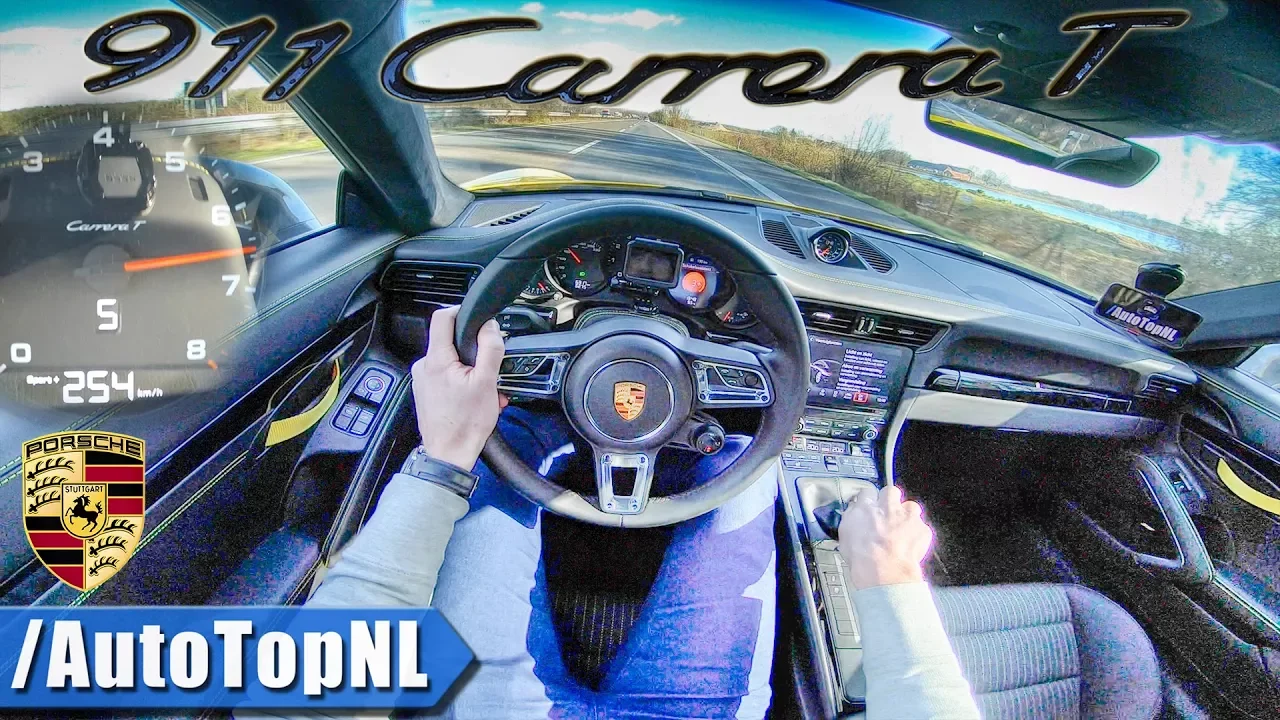 2018 Porsche 911 Carrera T AUTOBAHN POV Test Drive by AutoTopNL