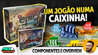 Tiny Epic Vikings + Expansão Ragnarok | Visão Geral e Componentes