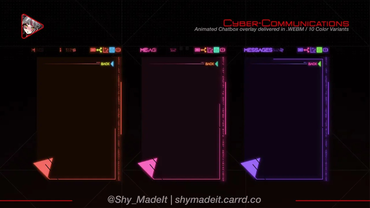 Animated Techy Chat Box Overlay for Widgets | Cyberpunk2077, Blade ...
