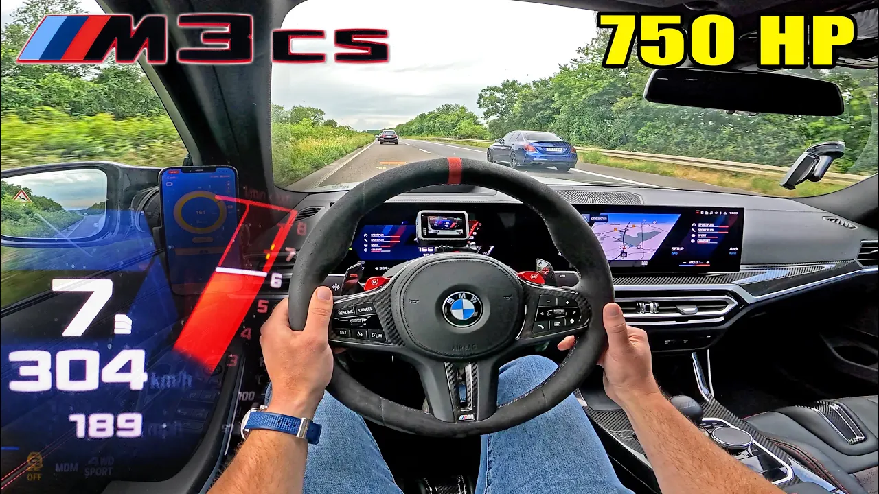 750HP BMW M3 CS // FAST & LOUD TOP SPEED RUN on AUTOBAHN
