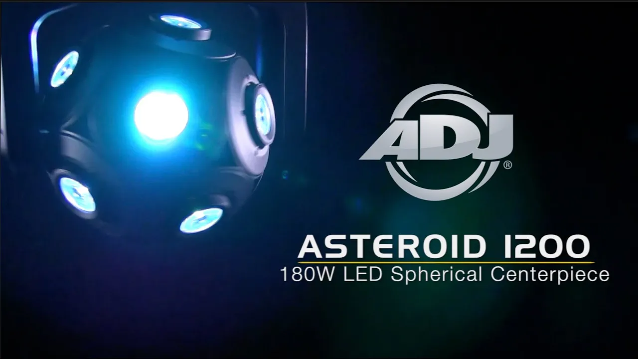 Product video thumbnail for ADJ American DJ Asteroid 1200 12x15-Watt RGBW Spherical LED Light