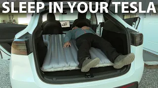 Exped MegaMat Duo & TopFit inflatable mattress for Tesla Model Y