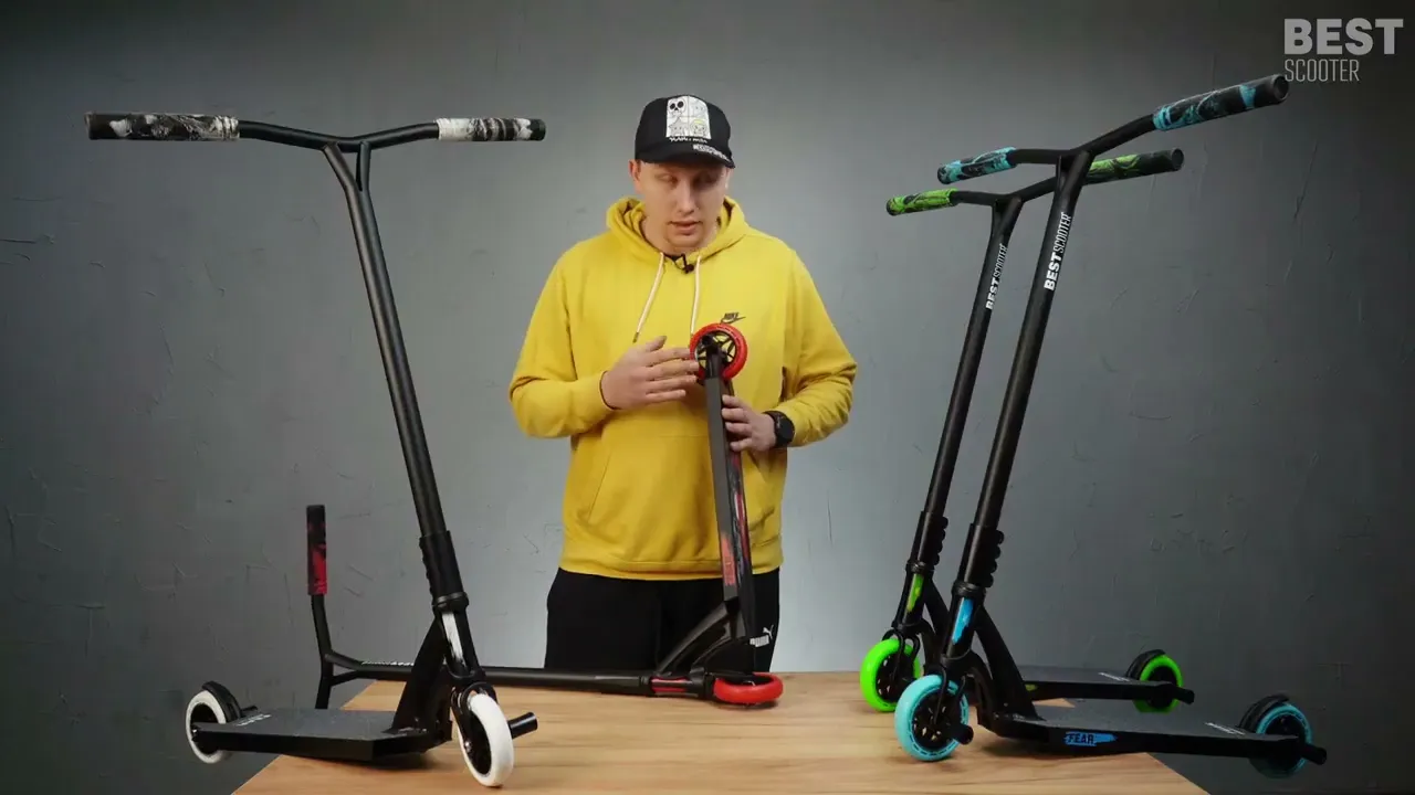 Самокат трюковий Best Scooter FEAR МТ-60611: алюмінієва дека, PU колеса d=115мм, SCS-система, ПЕГИ, кермо 58 см