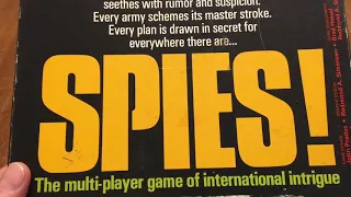 Unboxing: Spies! produced by SPI. in 1981.
