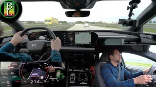 Driving the Audi A6 E-Tron RWD at its top speed