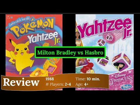 Yahtzee Jr:. Pokemon & Disney Princess - (Milton Bradley vs Hasbro): Review