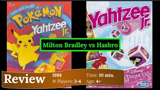 Yahtzee Jr:. Pokemon & Disney Princess - (Milton Bradley vs Hasbro): Review