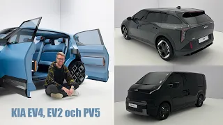 En första titt på Kia EV4, Concept EV2 och PV5