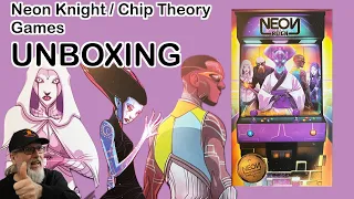 Neon Reign | Unboxing | Aron Hein & Manny Trembley | Neon Knight Games | Chip Theory Games