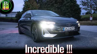 Audi S6 E-tron Avant Night Test 🌙 Ambient Light, Matrix LED & High Beam Assist Review