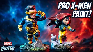 How I Paint Marvel United Minis: Jean Grey & Cyclops #lotusthalia #marvel #marvelunited