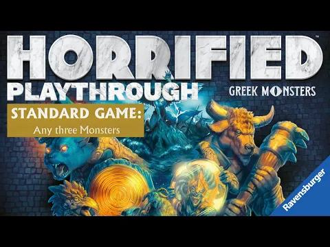 Horrified: Greek Monsters playthrough (Hoplite, Ranger, Musician vs Siren, Chimera, Basilisk)