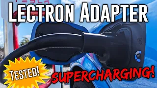 Testing the Lectron Vortex NACS adapter on a Tesla Supercharger! (GM, Ford, Rivian)