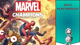 MARVEL Champions - Solo Let's Play Playthrough - Spiderman vs Rhino