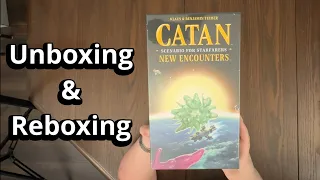 Catan: Starfarers - New Encounters Expansion- Board Game Unboxing and Reboxing - What's in the Box?