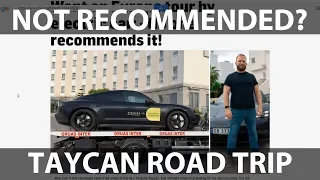 Driving Porsche Taycan from Norway to Spain