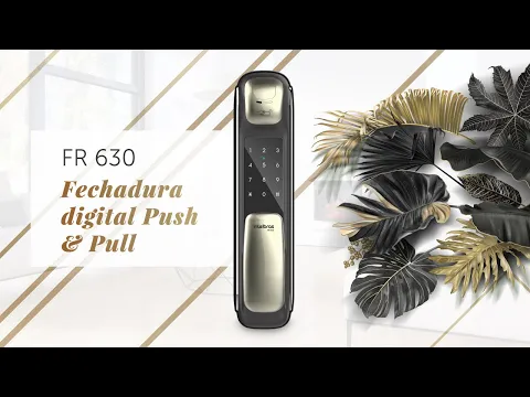 Fechadura Digital Embutir para Porta de Madeira Intelbras FR 630 Biometria Cartão Chave Senha