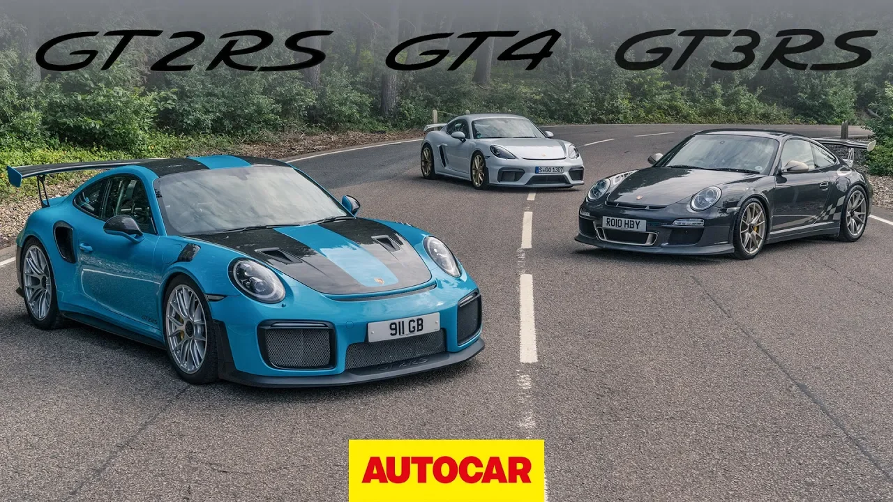 Greatest Porsche GTs: 718 Cayman GT4 meets 911 GT2 RS and GT3 RS | Autocar heroes