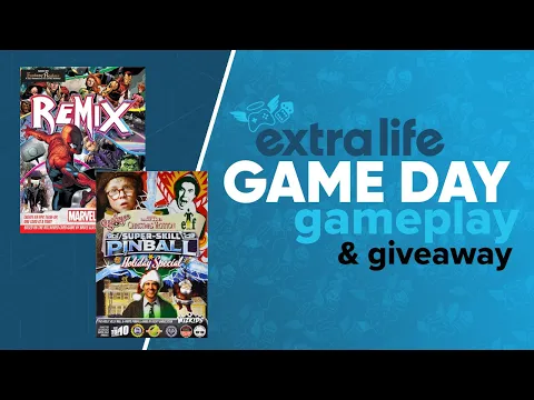 Extra Life Game Day Super Skill Pinball & Marvel Remix Gameplay & Giveaways | WizKids Games