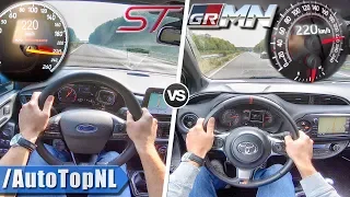 2019 Ford Fiesta ST vs 2019 Toyota Yaris GRMN 0-220km/h SOUND & AUTOBAHN POV by AutoTopNL