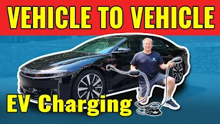 I Check Out Lucid Motor's RangeXchange Vehicle To Vehicle EV Charger