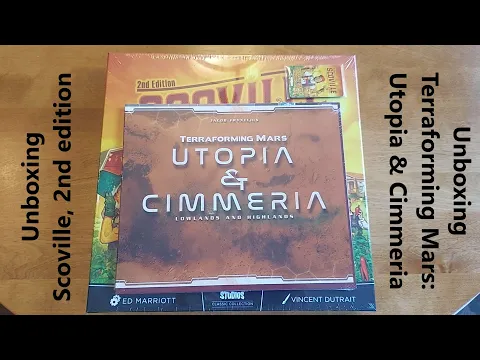 Unboxing of Terraforming Mars: Utopia & Cimmeria and Scoville 2nd edition