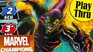 MARVEL CHAMPIONS - Expert GREEN GOBLIN Mutagen Formula vs Captain America and Spider-Man