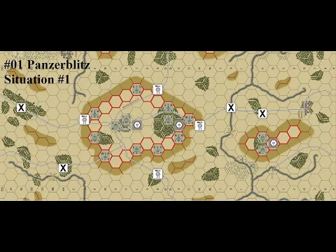 #01 PanzerBlitz Situation #1 by Avalon Hill