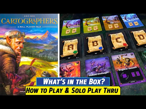 CARTOGRAPHERS Board Game Unboxing, Set-Up Explanation and a Solo Playthrough