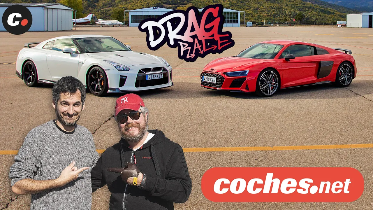 DRAG RACE Audi R8 V10 performance vs Nissan GT-R Track Edition  | coches.net