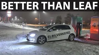 2014 VW e-Golf 24 kWh Geilo test