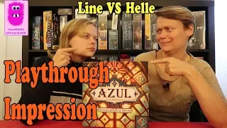 Azul: Stained Glass of Sintra, Playthrough & Impression (In English, board game, family game)