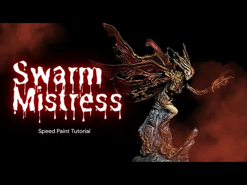 Painting Grimcoven’s Swarm Mistress – Dark Fantasy Miniature Speedpaint!