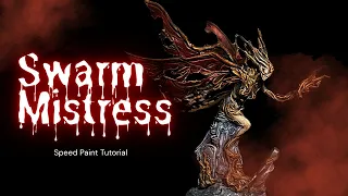 Painting Grimcoven’s Swarm Mistress – Dark Fantasy Miniature Speedpaint!