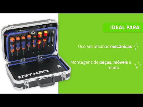 Jogo de Ferramentas 111 peças em Aço Cromo-vanádio Dexter