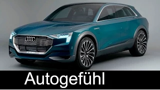 Audi Q6 e-tron quattro concept for IAA motor show technology exterior interior (vs Tesla Model X)