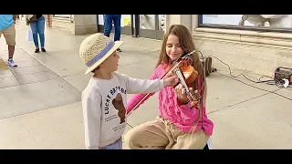 The boy tries to STEAL my violin during my street performance | Imagine by John Lennon