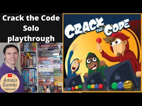 Solo playthrough Crack the Code - co-op board game puzzle review by * AmassGames * Indie Board Cards