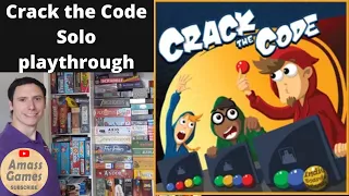 Solo playthrough Crack the Code - co-op board game puzzle review by * AmassGames * Indie Board Cards