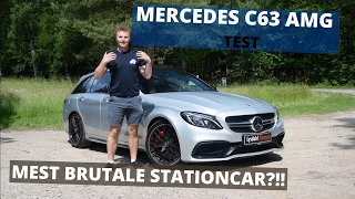 Mercedes C63 AMG TEST - VANVITTIG familieracer, med 510 HK og BAGHJULSTRÆK!?