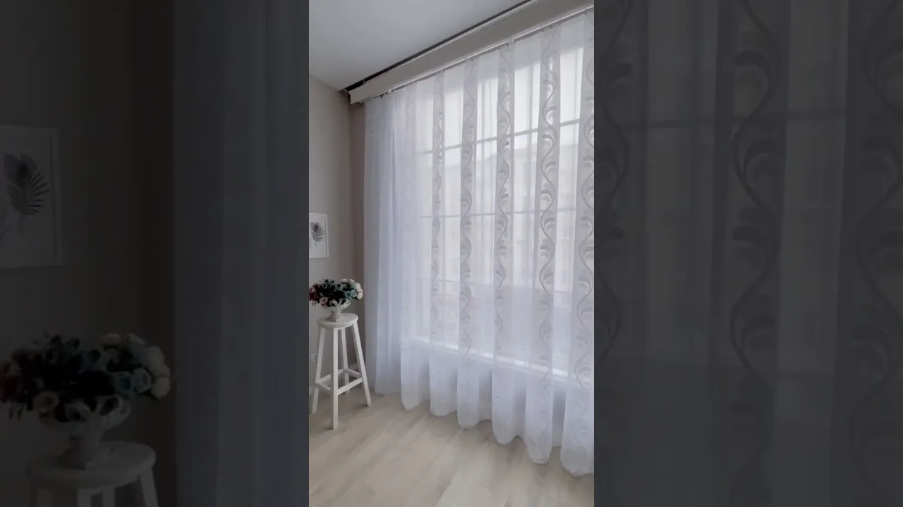 Тюль белая В505-01 отрез 2,8 метра