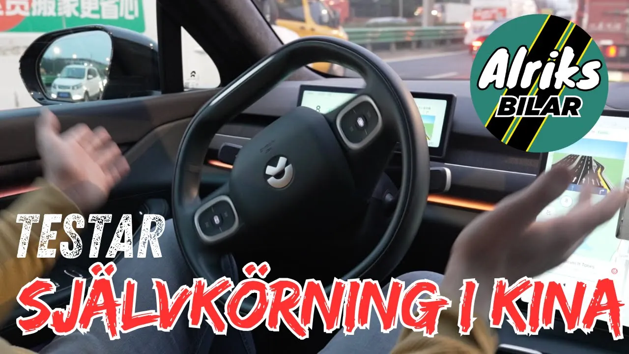 Testar självkörande bil i Kina – läskigt och imponerande!