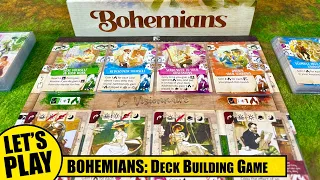 BOHEMIANS Deck Building Game | Standards Solo Game Playthrough | Portal Games