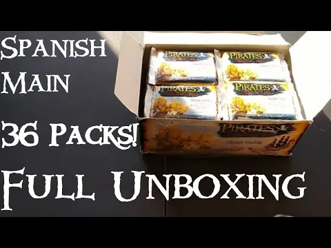 Unboxing a 36 pack box of Pirates of the Spanish Main with Sean! | Pirates CSG Pack Openings