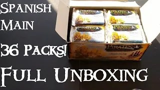 Unboxing a 36 pack box of Pirates of the Spanish Main with Sean! | Pirates CSG Pack Openings