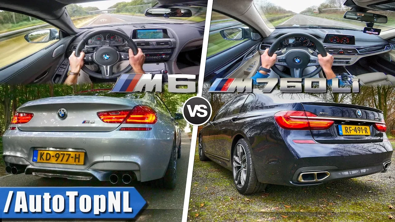 BMW M6 Gran Coupe vs 7 Series M760Li xDrive ACCELERATION TOP SPEED Exhaust SOUND & POV by AutoTopNL