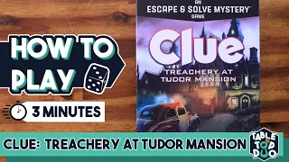 How To Play Clue Treachery At Tudor Mansion in 3 minutes (Cluedo Treachery At Tudor Mansion)