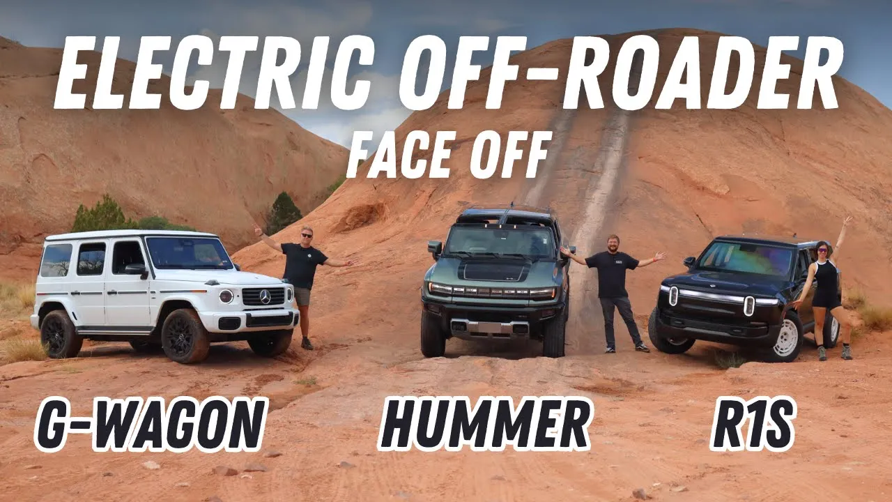 Rivian R1S vs Hummer EV vs Mercedes G580 Off-Road In Moab!